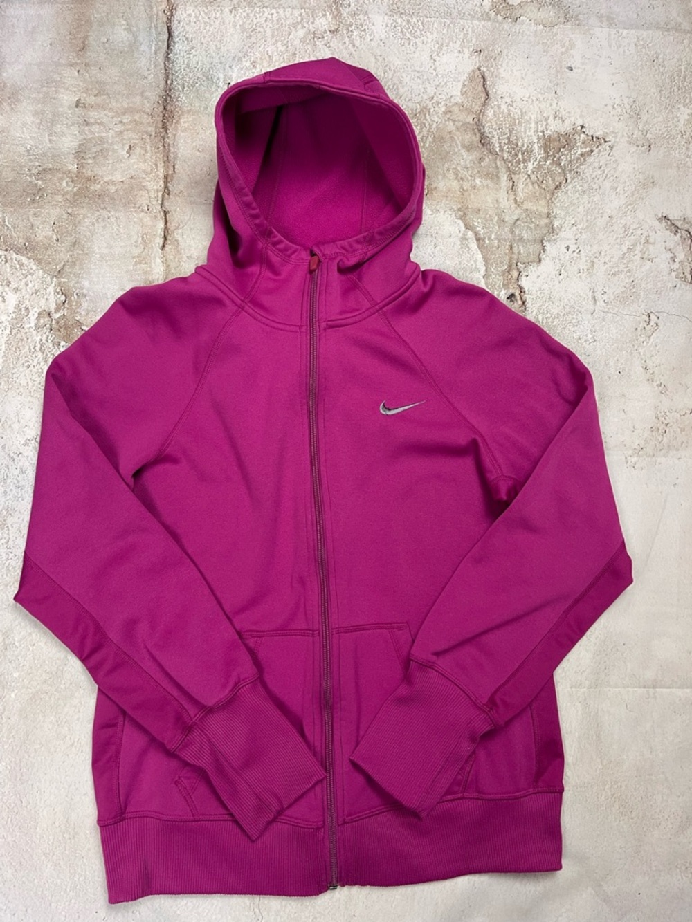 Nike Pink Therma-Fit Full-Zip Hoodie Jacket - Bright Magenta